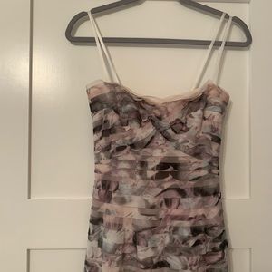 BCBGMaxAzria Erika Strapless Floral Dress